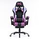 Silla Gamer Kuzler Morado Masajeador Lumbar Reposapiés y Base Metálica RIK-101M