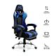 Silla Gamer Kuzler Azul Masajeador Lumbar Reposapiés y Base Metálica RIK-101A