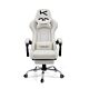 Silla Gamer Blanco Kuzler Masajeador Lumbar Reposapiés y Base Metálica RIK-101AW