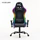 Silla Gamer Kuzler Negro Led Masajeador Lumbar Reposapiés y Base Metálica RIK-101NL