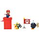 diorama mario, set super mario, cubierta aeronave mario, figura nintendo mario, escenario mario bros, playset jakks