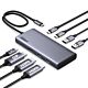 Adaptador USB-C 8 en 1 Ugreen Hub HDMI/USB/SD/PD/RJ45 - Gris