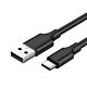 Cable Ugreen USB-A 2.0 a USB-C Niquelado Negro 1m