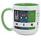 taza minecraft, taza squared pattern