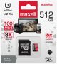Maxell Memoria Micro SD UHS-1 U3 c/ adaptador SD - 512 GB 