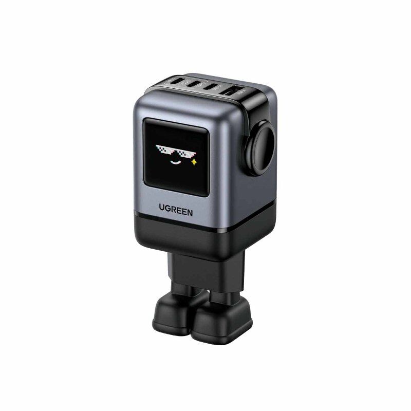 Cargador de Pared Ugreen Uno 100W 4 Puertos Fast Charger Space Gray Robot